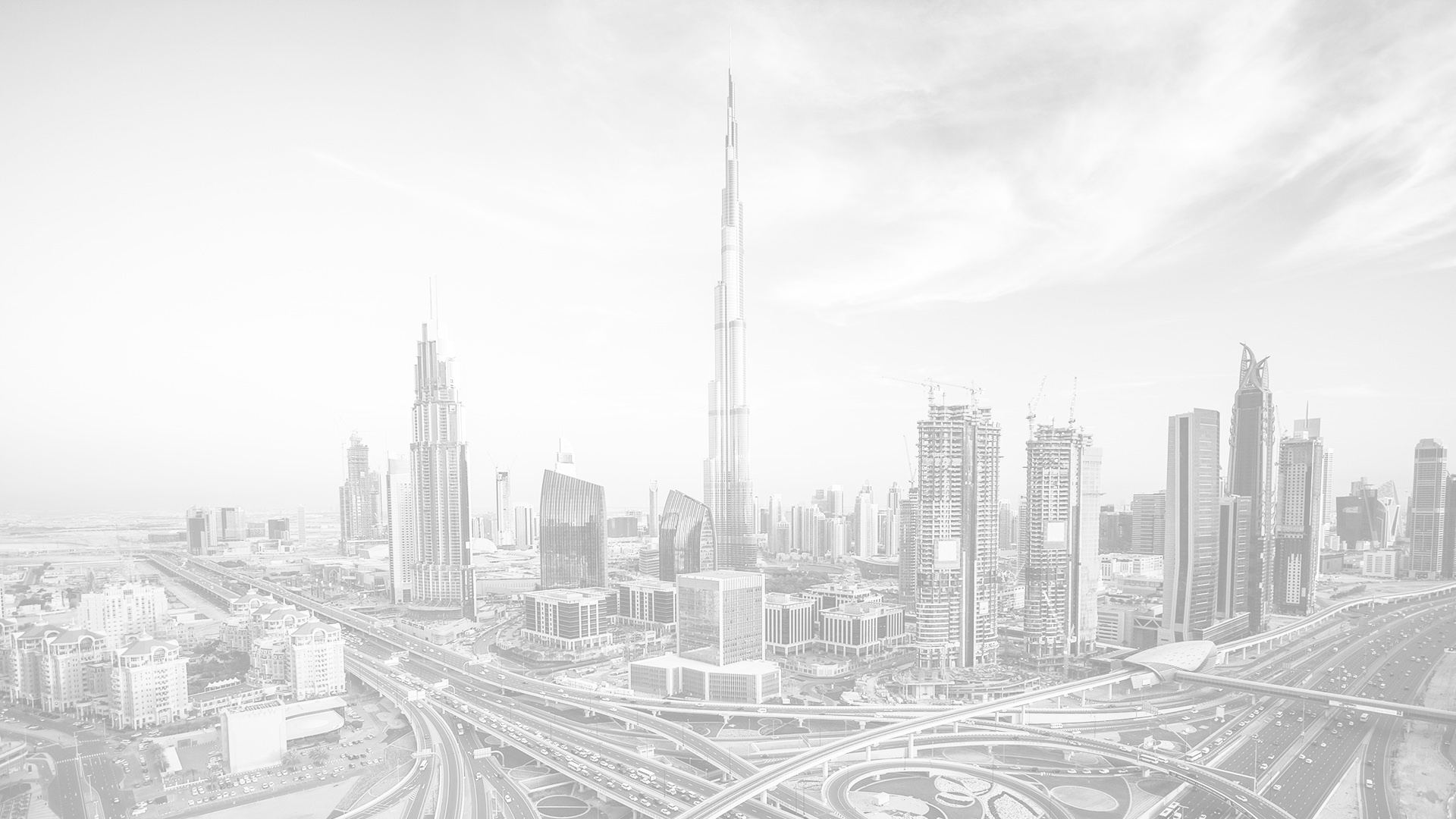 Dubai City black and white
